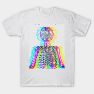 halloween skeleton in 3 primary colors. T-Shirt